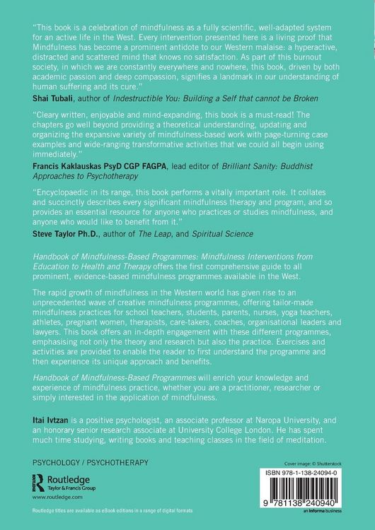 Produktbild: Handbook of Mindfulness-Based Programmes