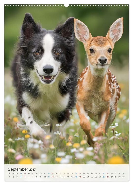 Produktbild: Tierfreunde f&uuml;rs Herz (Wandkalender 2027 DIN A2 hoch), CALVENDO Monatskalender