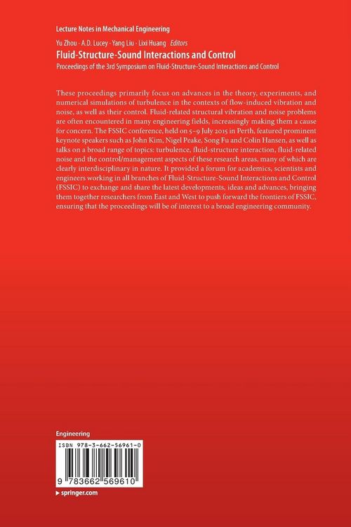 Produktbild: Fluid-Structure-Sound Interactions and Control
