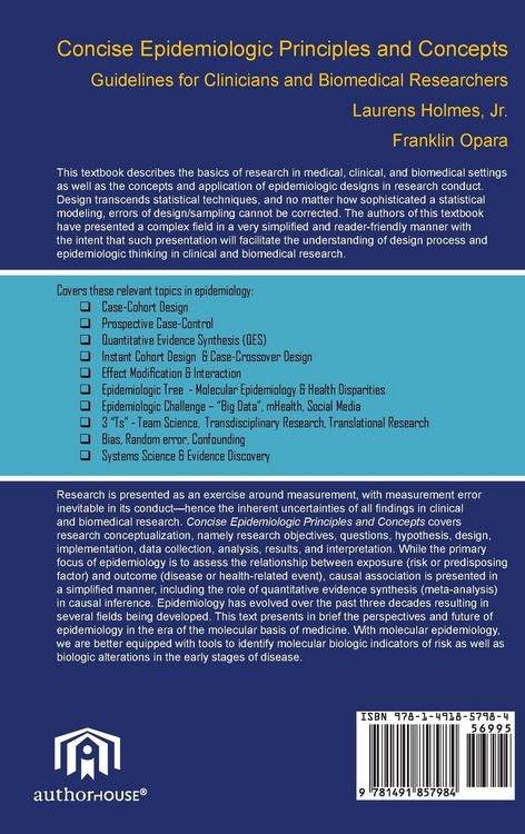 Produktbild: Concise Epidemiologic Principles and Concepts