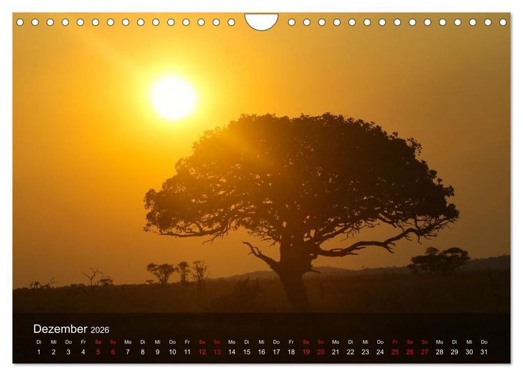 Produktbild: Ostafrika - Tansania und Kenia hautnah (Wandkalender 2026 DIN A4 quer), CALVENDO Monatskalender