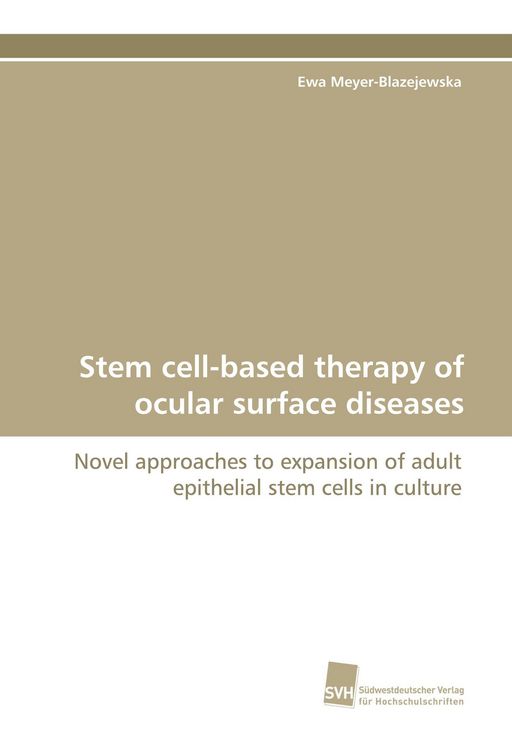 Produktbild: Stem cell-based therapy of ocular surface diseases
