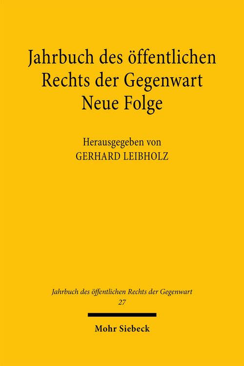 Produktbild: Jahrbuch des &ouml;ffentlichen Rechts der Gegenwart. Neue Folge