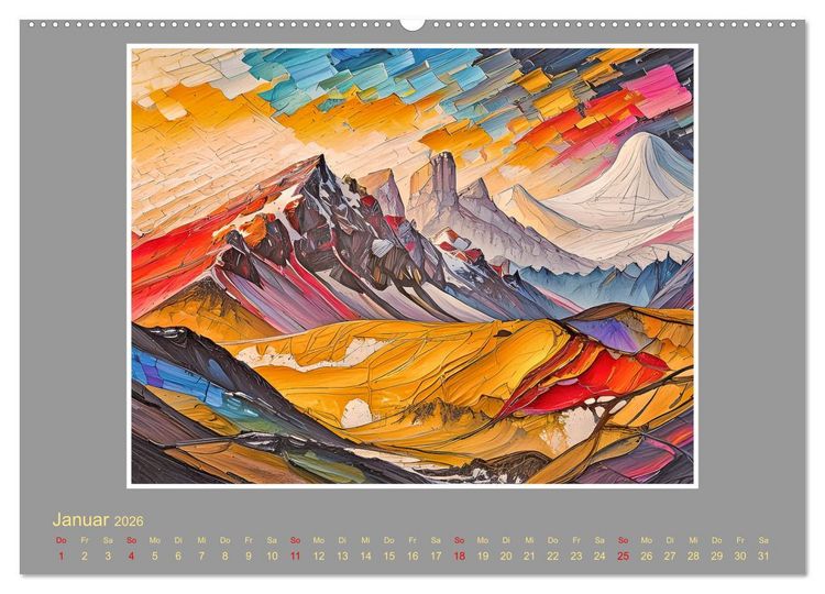 Produktbild: Expressionistische Landschaften (Wandkalender 2026 DIN A2 quer), CALVENDO Monatskalender