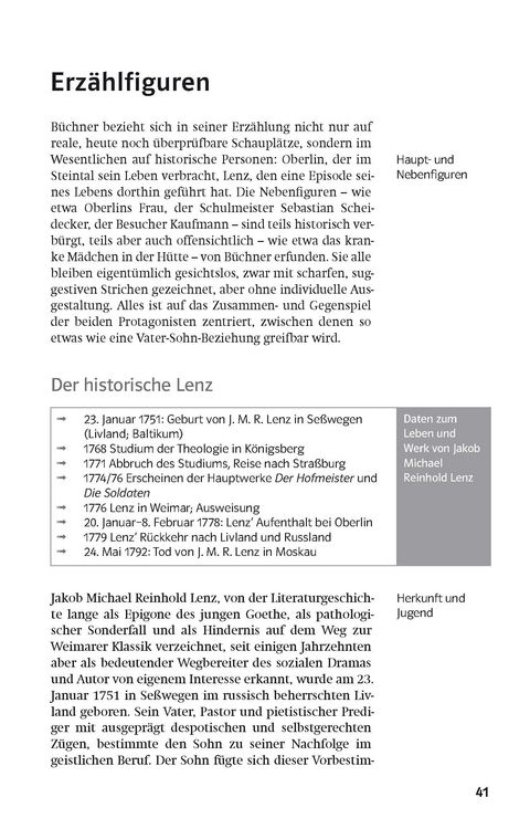 Produktbild: Klett Lekt&uuml;rehilfen B&uuml;chner "Lenz"