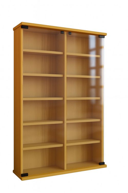 Produktbild: Holz CD DVD Stand Regal Schrank Roma Glast&uuml;r