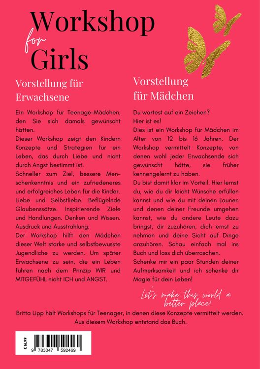 Produktbild: Workshop for Girls - Ein Buch f&uuml;rs Leben f&uuml;r M&auml;dchen zwischen 12 und 16 Jahren