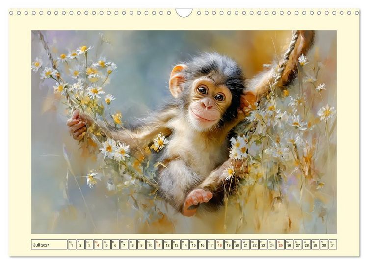 Produktbild: Wunder der Savanne. Afrikas Tierkinder im Licht der Sonne (Wandkalender 2027 DIN A3 quer), CALVENDO Monatskalender