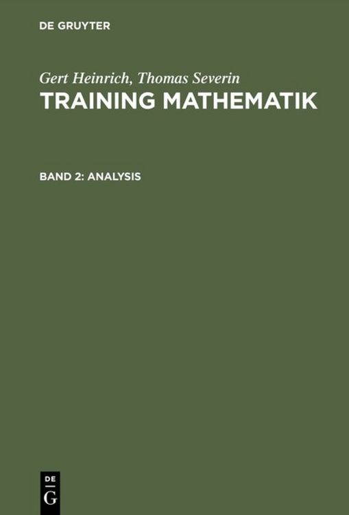 Produktbild: Gert Heinrich; Thomas Severin: Training Mathematik / Analysis