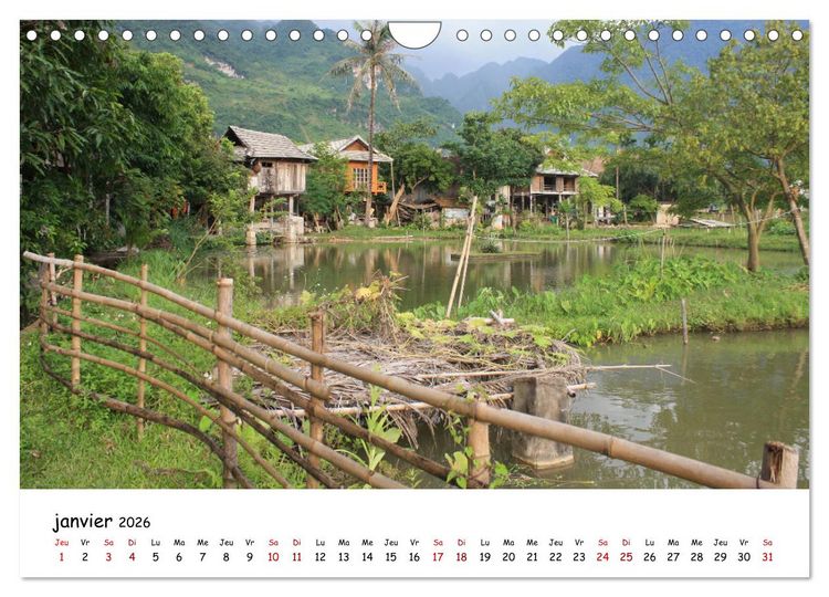 Produktbild: Vietnam du Nord au Sud (Calendrier mural 2026 DIN A4 vertical), CALVENDO calendrier mensuel