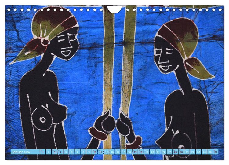 Produktbild: Farbenfrohes Afrika (Wandkalender 2026 DIN A4 quer), CALVENDO Monatskalender