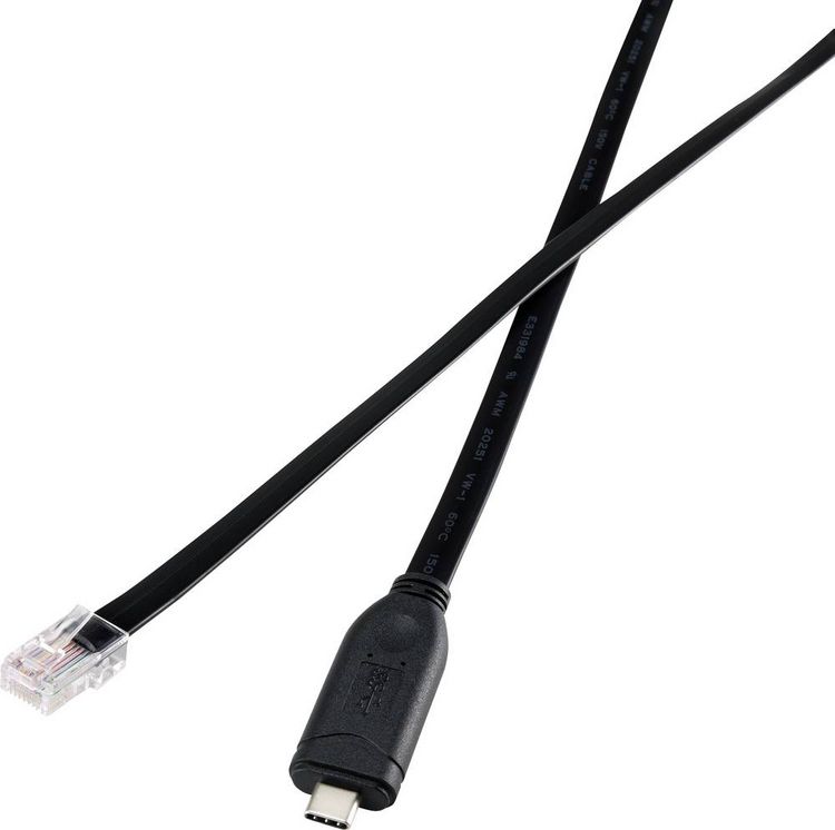 Produktbild: Renkforce USB-C&reg;, RJ45 Adapterkabel [1x USB-C&reg; Stecker - 1x RJ45-Stecker 8p8c] 3.00 m Schwarz