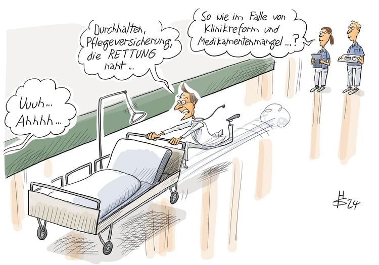 Produktbild: Abw&auml;rts - Cartoons des Jahres 2024