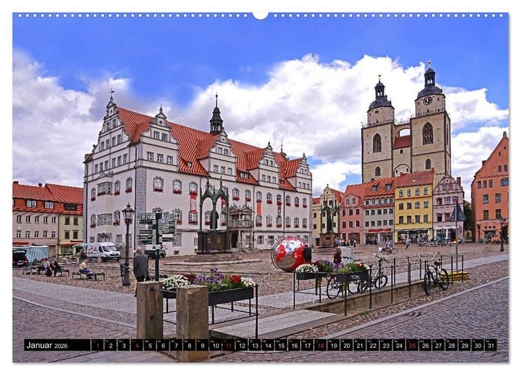 Produktbild: Elberadweg von Lutherstadt Wittenberg bis Hitzacker (Wandkalender 2026 DIN A2 quer), CALVENDO Monatskalender