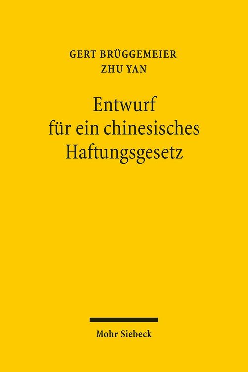 Produktbild: Entwurf f&uuml;r ein chinesisches Haftungsgesetz