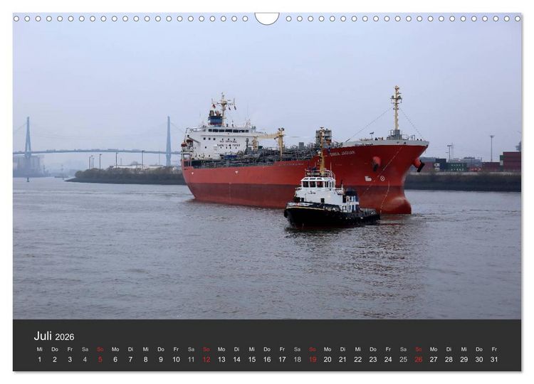 Produktbild: Hafen Hamburg 2026 (Wandkalender 2026 DIN A3 quer), CALVENDO Monatskalender