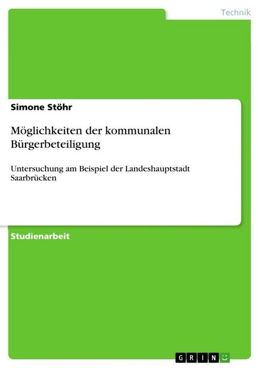 Produktbild: M&ouml;glichkeiten der kommunalen B&uuml;rgerbeteiligung