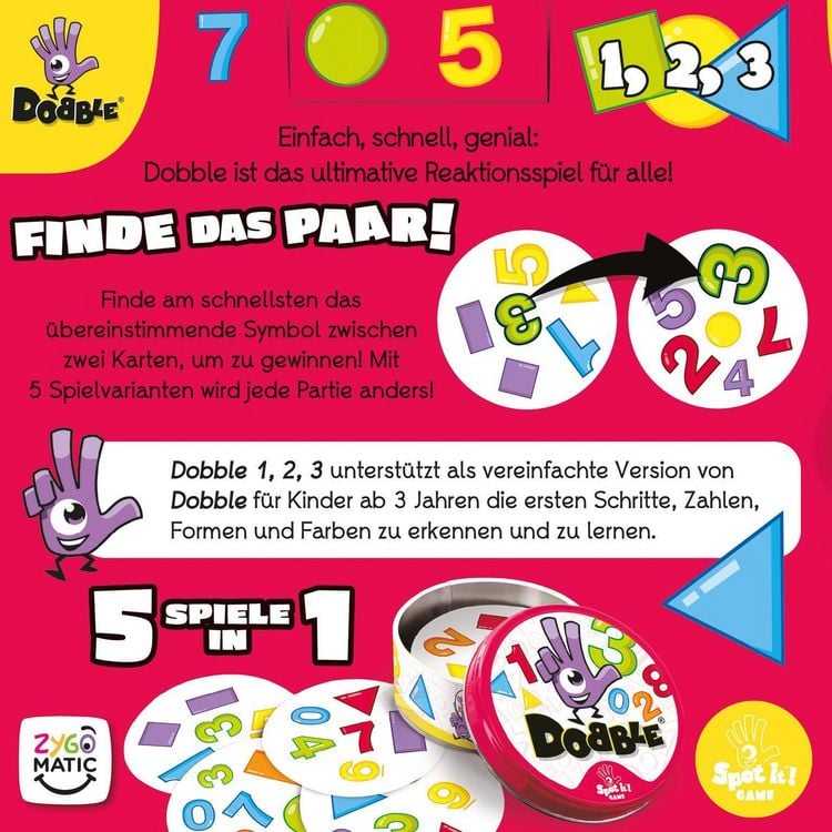 Produktbild: Dobble 1, 2, 3