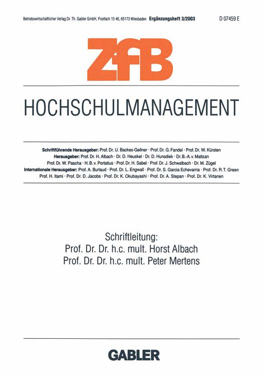 Produktbild: Hochschulmanagement