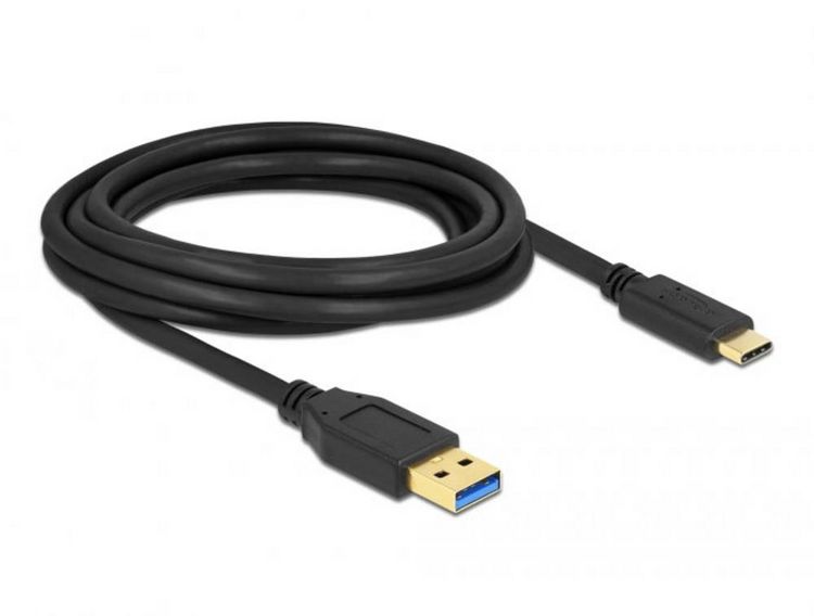 Produktbild: Delock USB 2.0 Adapter [1x USB 3.2 Gen 2 Stecker C (USB 3.1) - 1x USB 3.2 Gen 2 Stecker A​ (USB 3.1)] 84006 3 m