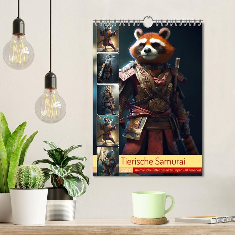 Produktbild: Tierische Samurai (Wandkalender 2026 DIN A4 hoch), CALVENDO Monatskalender