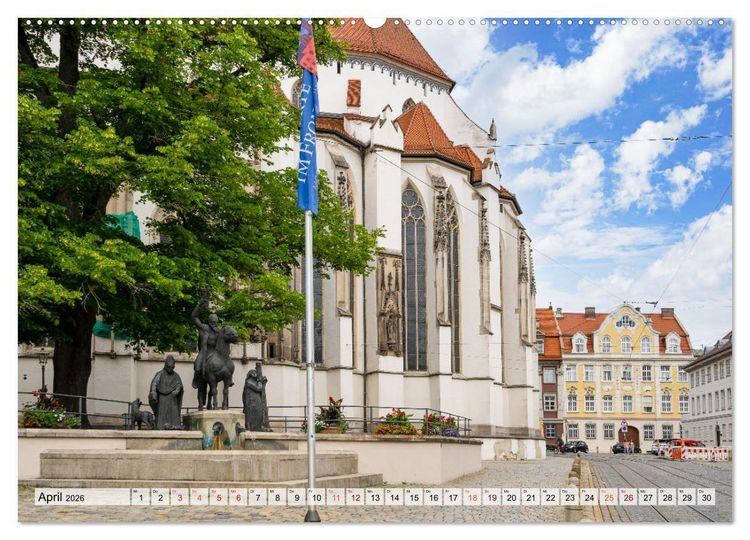 Produktbild: Augsburg Impressionen (hochwertiger Premium Wandkalender 2026 DIN A2 quer), Kunstdruck in Hochglanz