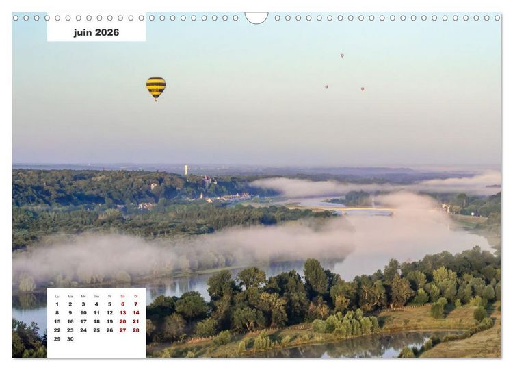 Produktbild: D&eacute;couverte de la Loire vue du ciel (Calendrier mural 2026 DIN A3 vertical), CALVENDO calendrier mensuel