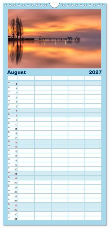 Produktbild: Familienplaner 2027 - Bodensee Weitblicke mit 5 Spalten (Wandkalender, 21 x 45 cm) CALVENDO