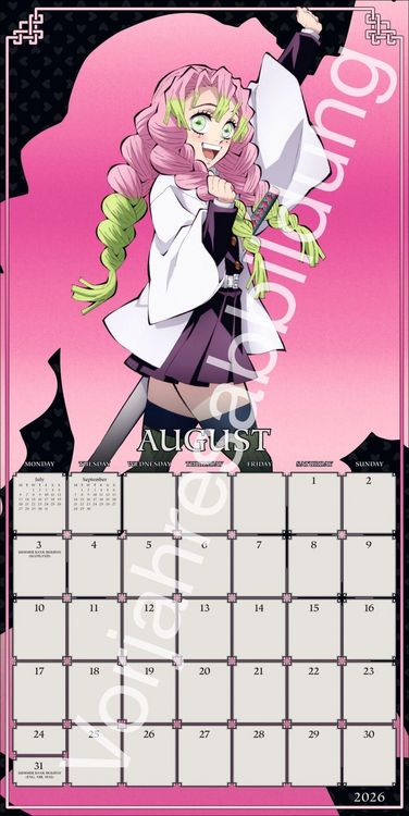 Produktbild: Demon Slayer Broschurkalender 2027
