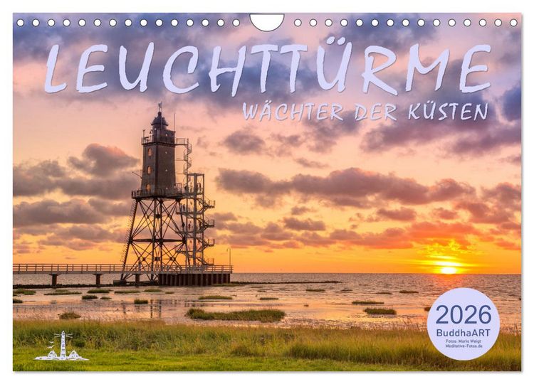 Produktbild: Leuchtt&uuml;rme - W&auml;chter der K&uuml;sten (Wandkalender 2026 DIN A4 quer), CALVENDO Monatskalender