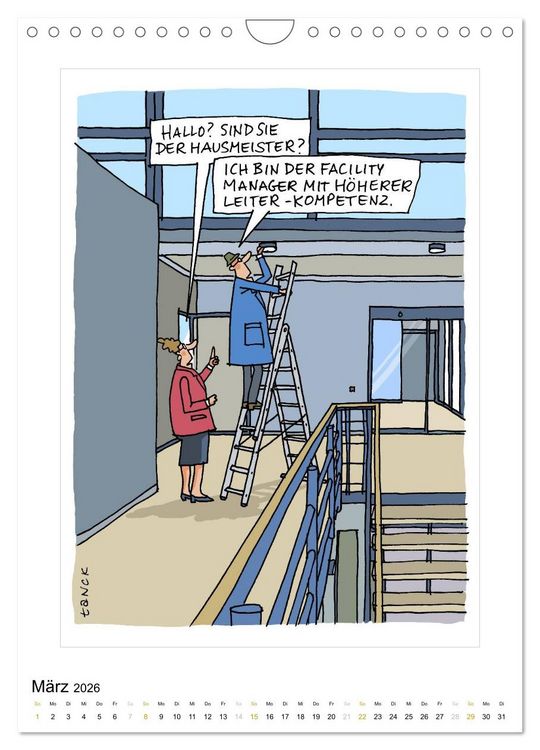 Produktbild: Betongold lacht - Cartoons (Wandkalender 2026 DIN A4 hoch), CALVENDO Monatskalender