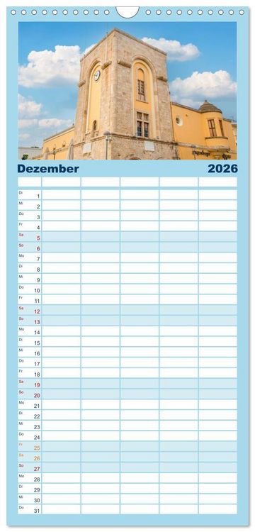 Produktbild: Familienplaner 2026 - Griechenland - Zauberhaftes Kos mit 5 Spalten (Wandkalender, 21 x 45 cm) CALVENDO
