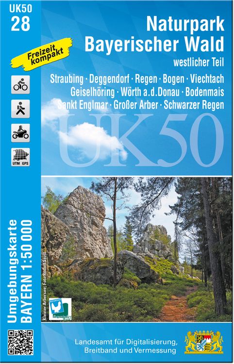 Produktbild: UK50-28 Naturpark Bayerischer Wald - westlicher Teil 1:50 000 (UK50-28)