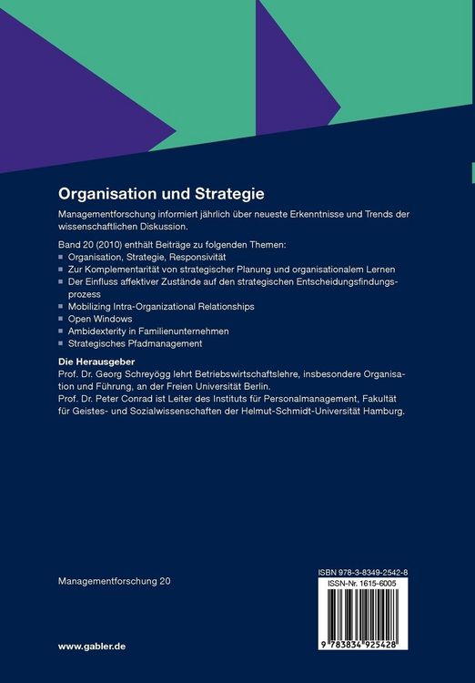 Produktbild: Organisation und Strategie
