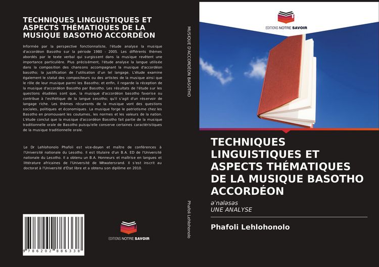 Produktbild: Techniques Linguistiques Et Aspects Th&eacute;matiques De La Musique Basotho Accord&eacute;on