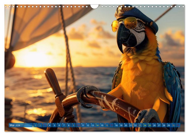 Produktbild: Der tierisch Skipper-Kalender (Wandkalender 2026 DIN A3 quer), CALVENDO Monatskalender
