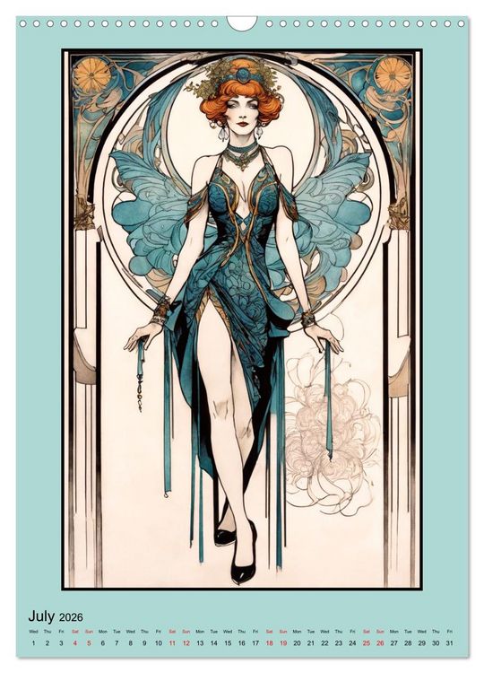 Produktbild: Women's Images of the Belle &Eacute;poque (Wall Calendar 2026 DIN A3 portrait), CALVENDO 12 Month Wall Calendar