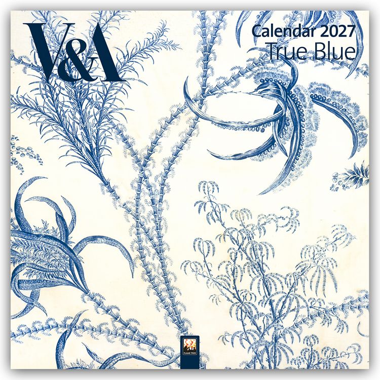Produktbild: True Blue &ndash; Richtiges Blau &ndash; Kunstkalender 2027 &ndash; Original Flame Tree Publishing-Kalender [Kalender]
