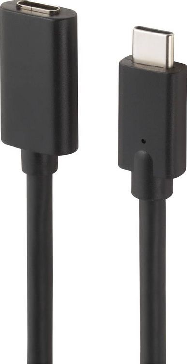 Produktbild: Renkforce USB-Kabel USB 3.2 Gen2x2 USB-C&reg; Stecker, USB-C&reg; Buchse 1.00 m Schwarz PVC-Mantel RF-4755220