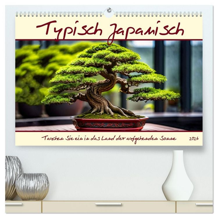 Produktbild: Typisch Japanisch (hochwertiger Premium Wandkalender 2026 DIN A2 quer), Kunstdruck in Hochglanz