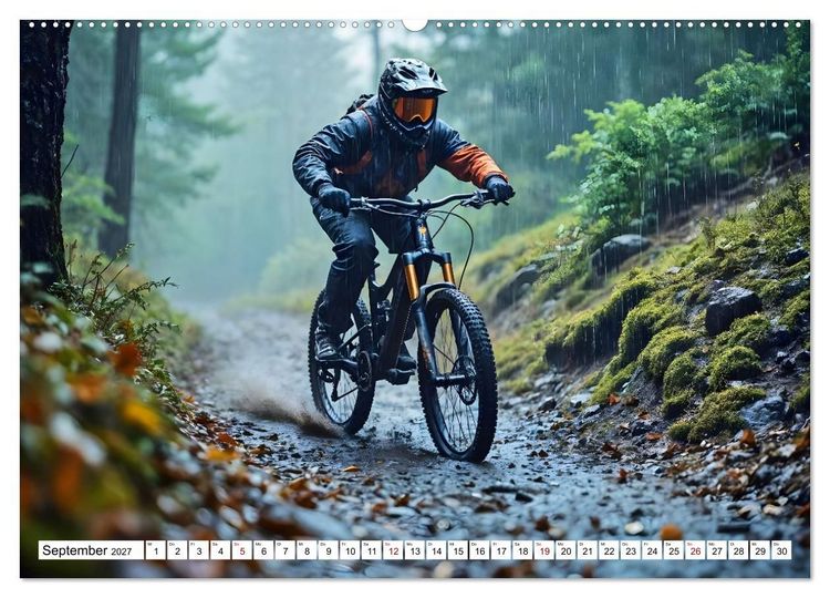Produktbild: Elemental Ride. Mountainbike-Action durch Schnee, Matsch, Sonne und Laub (hochwertiger Premium Wandkalender 2027 DIN A2 quer), Kunstdruck in Hochglanz