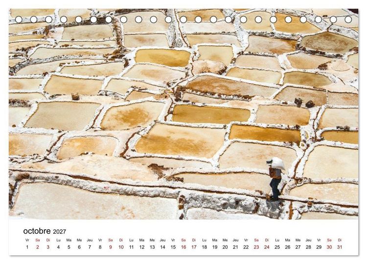 Produktbild: P&eacute;rou Les couleurs de la nature (Calendrier de bureau 2027 DIN A5 vertical), CALVENDO calendrier mensuel