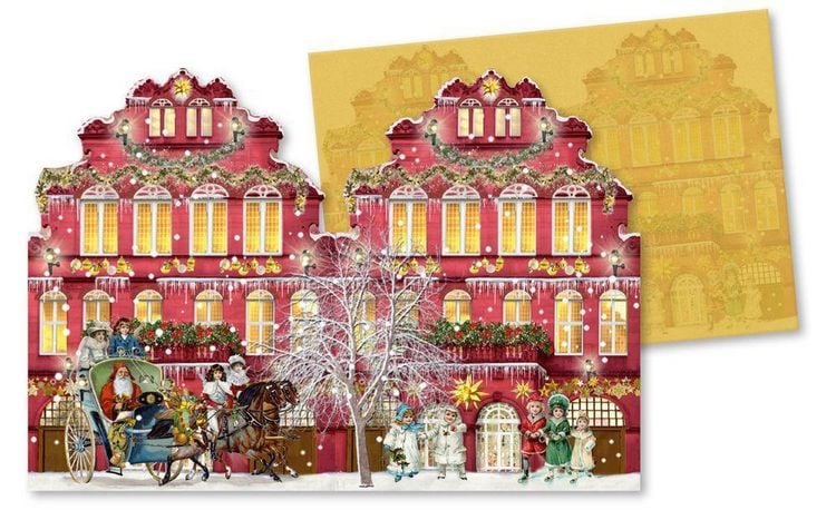 Produktbild: Gru&szlig;karten-Adventskalender &ndash; Nostalgische Weihnachtsh&auml;user