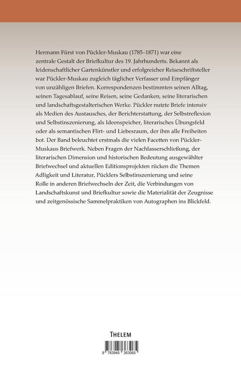 Produktbild: Briefnetzwerke um Hermann von P&uuml;ckler-Muskau
