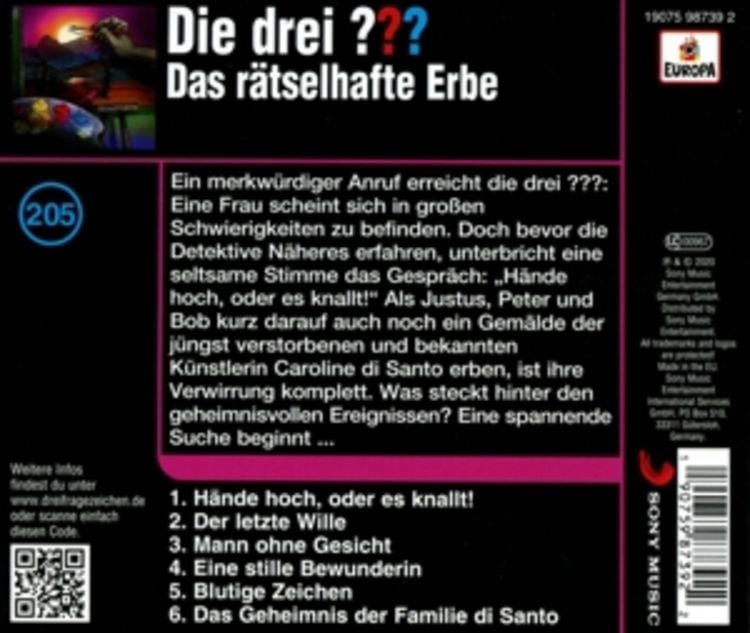 Produktbild: Die drei ??? 205. Das r&auml;tselhafte Erbe