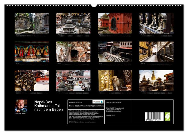 Produktbild: Nepal-Das Kathmandu-Tal nach dem Beben (hochwertiger Premium Wandkalender 2026 DIN A2 quer), Kunstdruck in Hochglanz