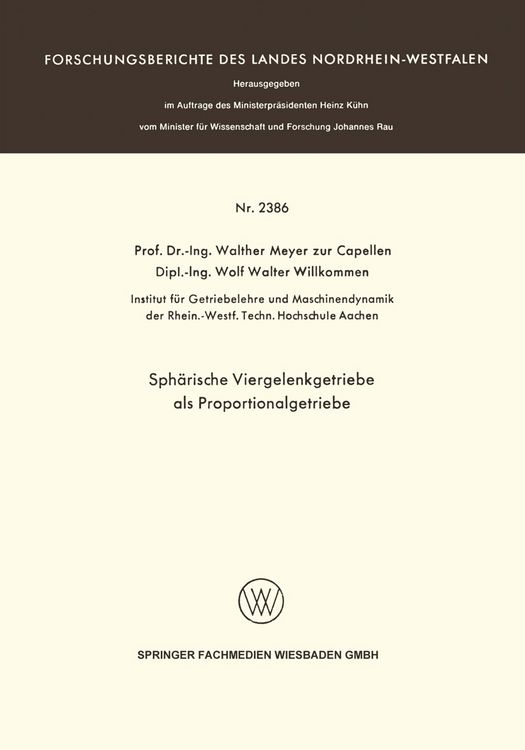 Produktbild: Sph&auml;rische Viergelenkgetriebe als Proportionalgetriebe