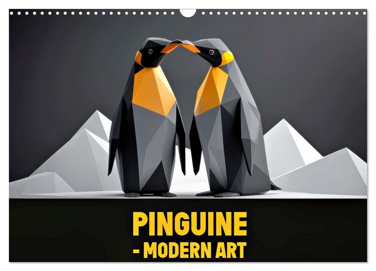 Produktbild: PINGUINE - modern Art (Wandkalender 2026 DIN A3 quer), CALVENDO Monatskalender