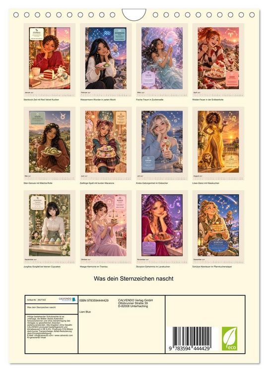 Produktbild: Was dein Sternzeichen nascht (Wandkalender 2027 DIN A4 hoch), CALVENDO Monatskalender