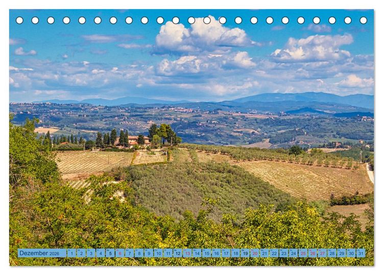 Produktbild: Impressionen aus San Gimignano (Tischkalender 2026 DIN A5 quer), CALVENDO Monatskalender